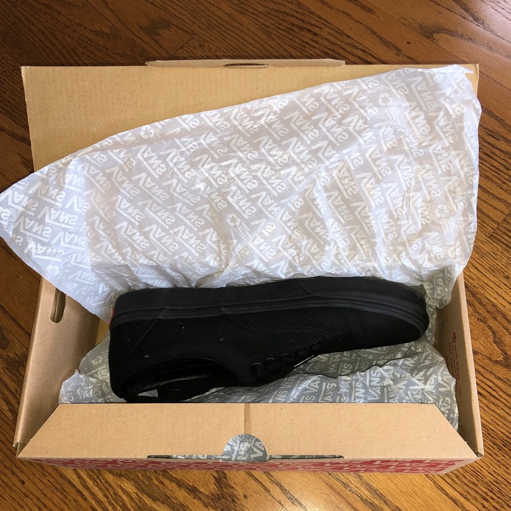 All black Vans with box!!!